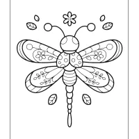 Dragonfly Coloring Page for Kids 5 Dragonfly Coloring Page for Kids