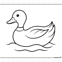 Duck on the Water Coloring Sheet