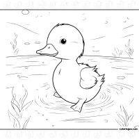 Ducklings Coloring Sheet
