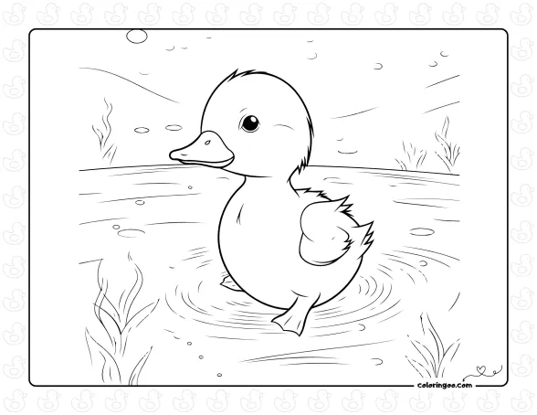 Ducklings Coloring Sheet 1 Ducklings Coloring Sheet
