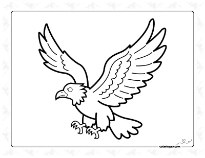 Eagle Colouring Page