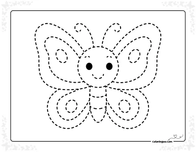 Easy Butterfly Tracing Sheet