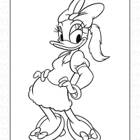 Easy Daisy Duck Coloring