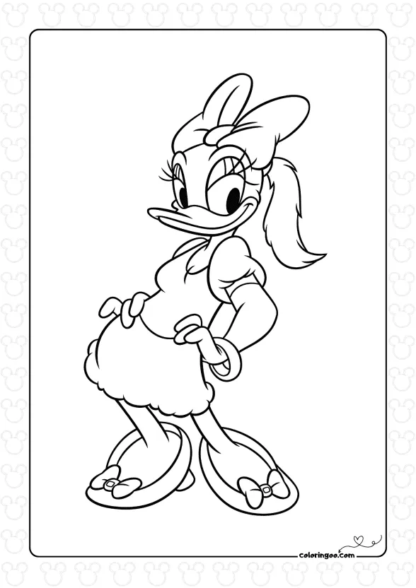Easy Daisy Duck Coloring