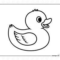 Easy Duck Coloring Sheet
