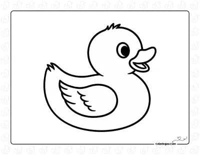 Easy Duck Coloring Sheet