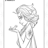 Elsa and Bruni Coloring Sheet