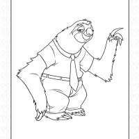 Flash Slothmore Three Toed Sloth Coloring Pages 12 Flash Slothmore Three Toed Sloth Coloring Pages