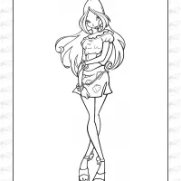 Flora Magic Winx Colouring Page