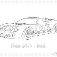 Ford GT40 1966 Coloring Page 10 Ford GT40 1966 Coloring Page