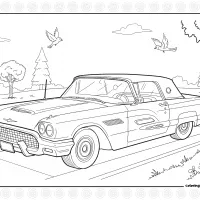Ford Thunderbird 1960 Coloring Page 6 Ford Thunderbird 1960 Coloring Page