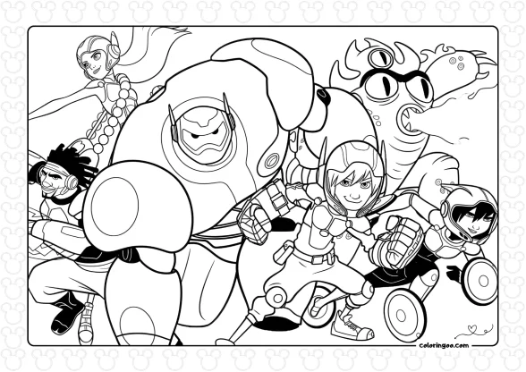 Free Big Hero 6 Coloring Sheet 1 Free Big Hero 6 Coloring Sheet