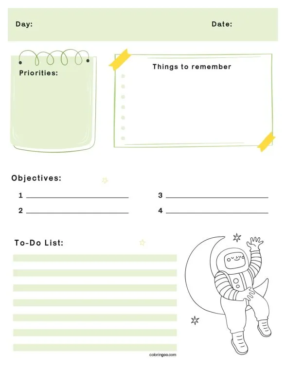 Free Printable Daily Planner 03