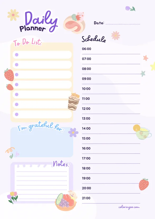 Free Printable Daily Planner 04