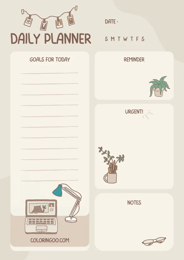 Free Printable Daily Planner 06