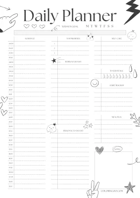Free Printable Daily Planner 07