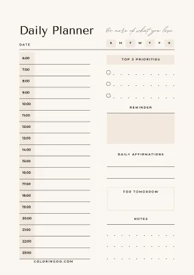 Free Printable Daily Planner 09