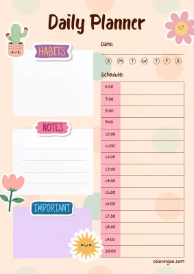 Free Printable Daily Planner 12