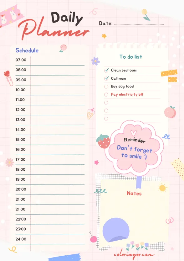 Free Printable Daily Planner 15
