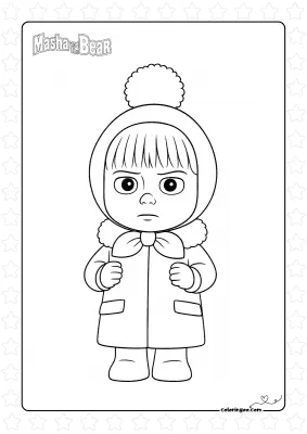 Free Printable Masha Coloring Sheet