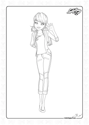 Free Printable Miraculous Ladybug Colouring Sheet