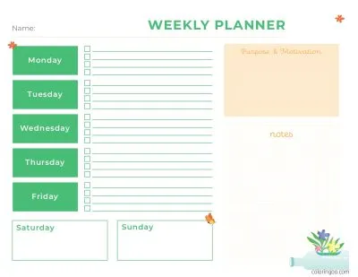 Free Printable Weekly Planner 05