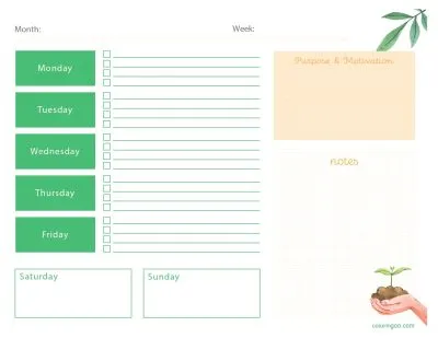 Free Printable Weekly Planner 06