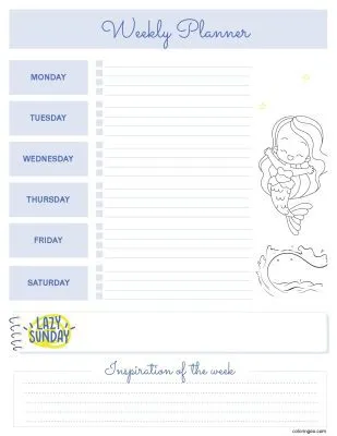 Free Printable Weekly Planner 09
