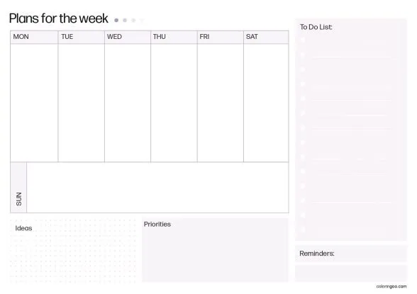 Free Printable Weekly Planner 11
