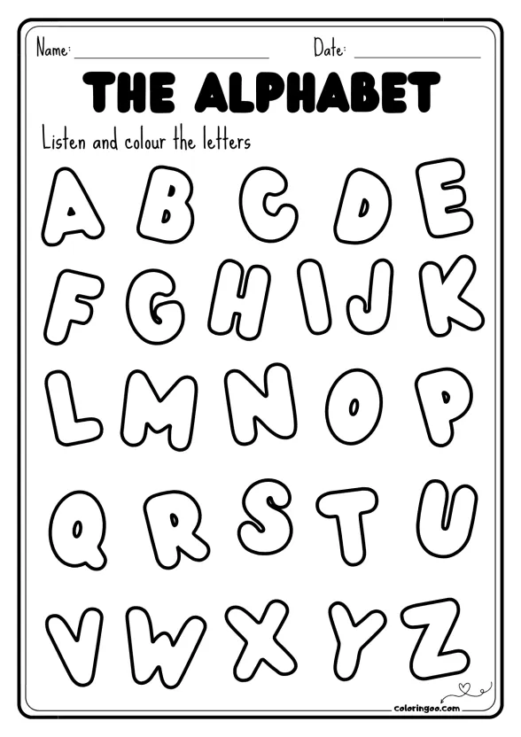 Free The Alphabet Worksheet