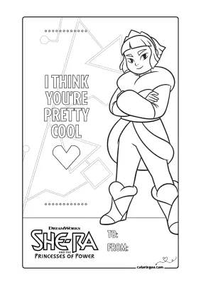 Frosta Valentines Day Card Coloring Page