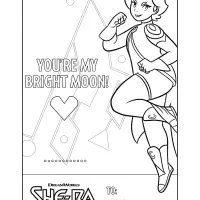 Glimmer Valentines Card Coloring Activity