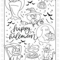 Halloween Fun Coloring Worksheet
