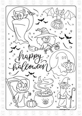 Halloween Fun Coloring Worksheet