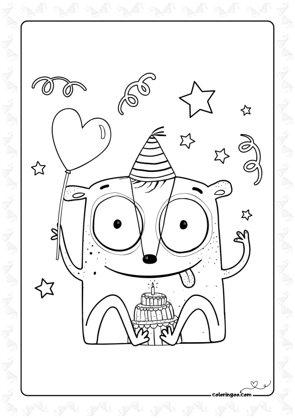 Happy Birthday to You Coloring Page 1 Happy Birthday to You Coloring Page