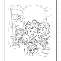 Harris Hubert and Hamish Coloring Page