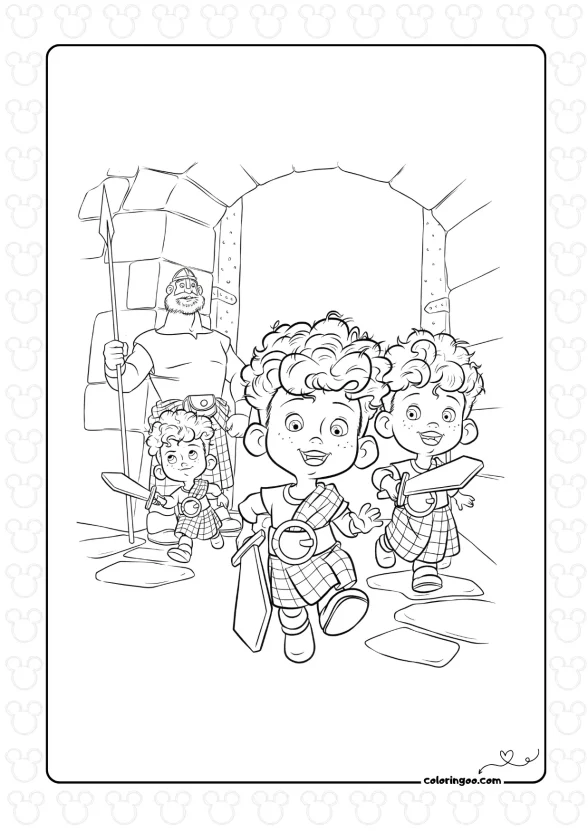 Harris Hubert and Hamish Coloring Page 1 Harris Hubert and Hamish Coloring Page