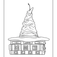 Harry Potter Sorting Hat Coloring Page 1 Harry Potter Sorting Hat Coloring Page