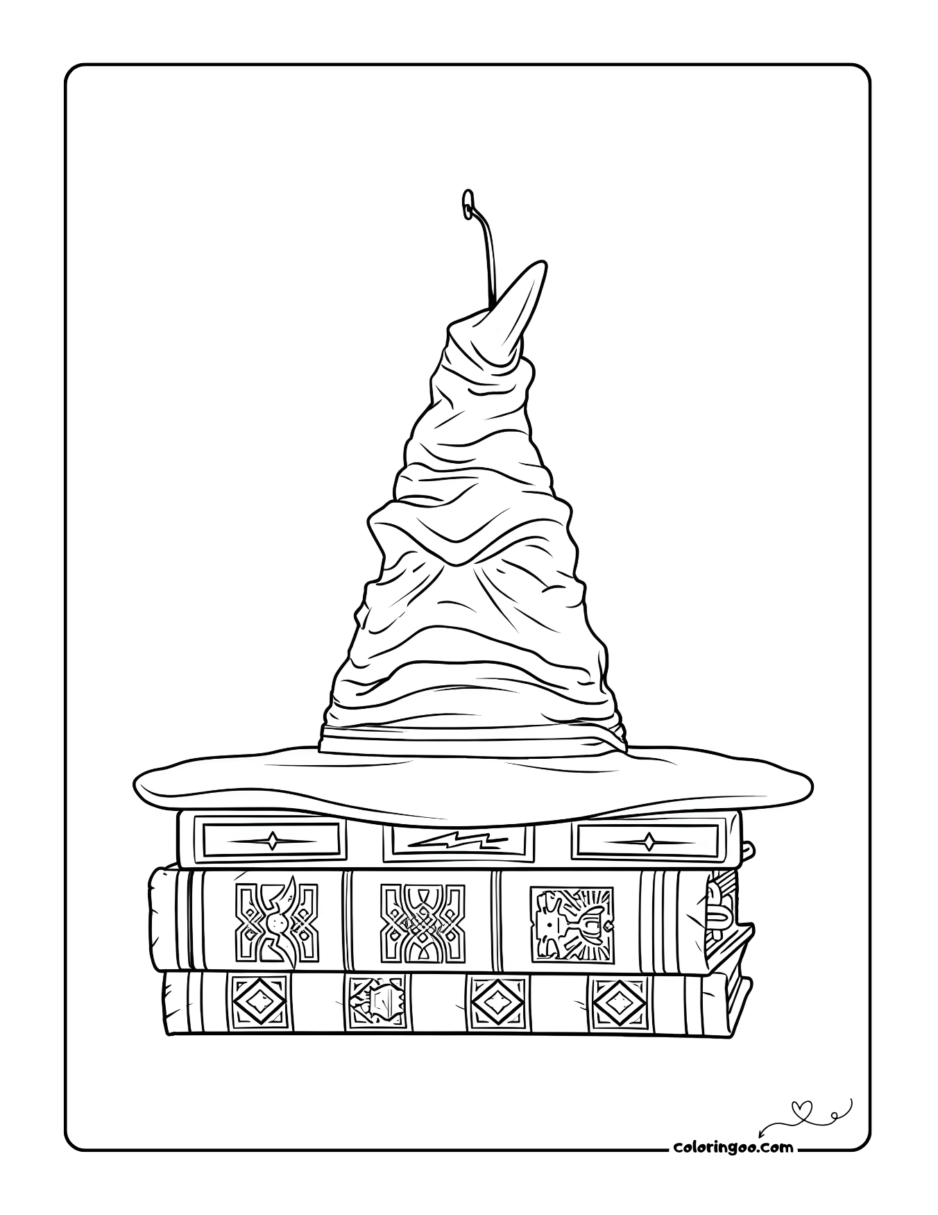 Harry Potter Sorting Hat Coloring Page harry-potter-sorting-hat-coloring-page