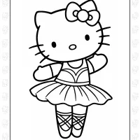 Hello Kitty Dancing in a Ballerina Dress