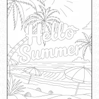 Hello Summer Colouring Page 8 Hello Summer Colouring Page
