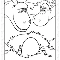 Henry and Ida Examining The Egg