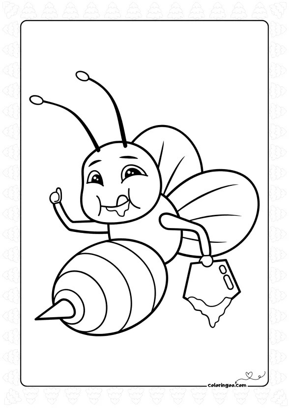 HoneyBee Colouring Sheet
