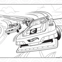Hot Wheels Car Race Coloring Page 8 Hot Wheels Car Race Coloring Page