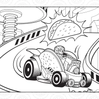 Hot Wheels Taco Car Coloring Page 2 Hot Wheels Taco Car Coloring Page