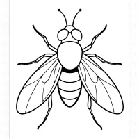 Housefly Coloring Sheet 1 Housefly Coloring Sheet