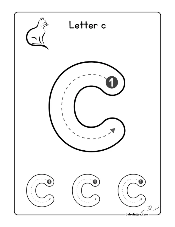 How To Write The Letter C Worksheet