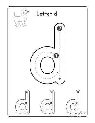 How To Write The Letter D Worksheet