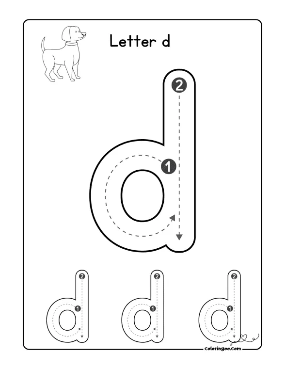 How To Write The Letter D Worksheet