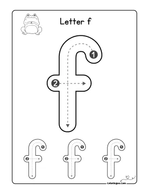 How To Write The Letter F Worksheet